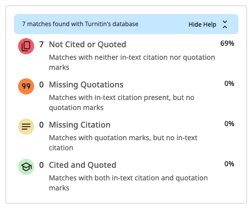 What do the new highlight colors represent? – Turnitin Guides