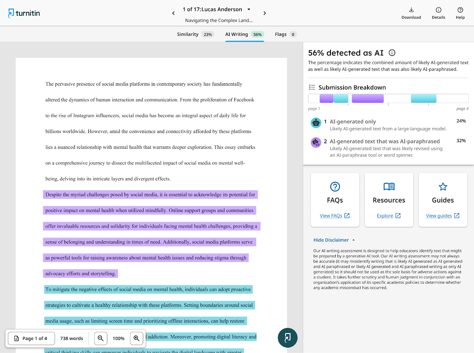 AI writing detection in the new, enhanced Similarity Report – Turnitin ...