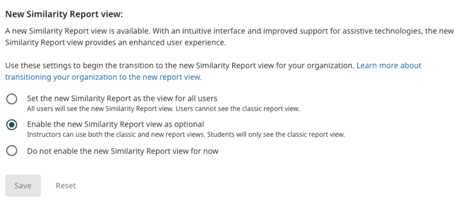 New Similarity Report view opt-in- Redwood.png